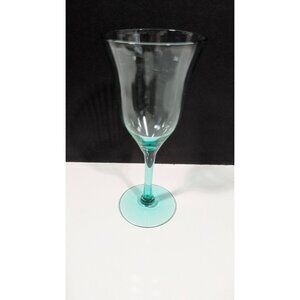 Vaseline Uranium Green Depression Glass Optic Panel Stemware Cocktail Glass